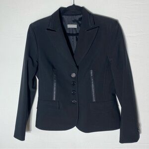 Steilmann Black Three Button Blazer 10 Corporate Goth Office Siren Career Wear